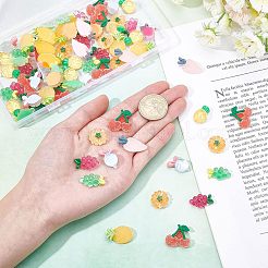 96Pcs 8 Style Transparent Resin Cabochons&nbsp;CRES-NB0001-26