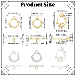 10 Bags 2 Colors Brass Toggle Clasps&nbsp;KK-YW0003-86