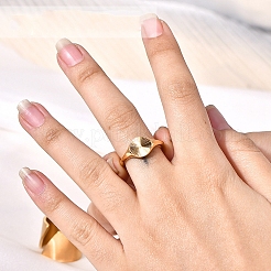 Flat Round 304 Stainless Steel Finger Rings&nbsp;FS-WG268FC-02