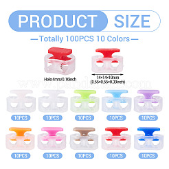 100Pcs 10 Colors Plastic Cord Locks&nbsp;KY-TA0001-66