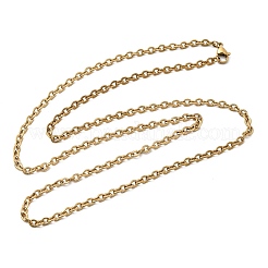 304 Stainless Steel Cable Chain Necklaces&nbsp;STAS-O053-33G