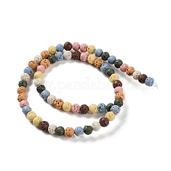 Synthetic Lava Rock Dyed Beads Strands&nbsp;X-G-H311-08A-07