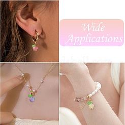 90Pcs 9 Colors Glass Pendants&nbsp;PALLOY-CJ00057