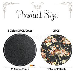 Magibead 8Pcs 4 Styles PU Leather Cup Mats&nbsp;AJEW-MB0001-09A
