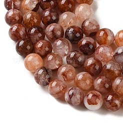 Natural Hematoid Quartz/Ferruginous Quartz Beads Strands&nbsp;G-H343-D14-16mm