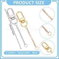 4Pcs 2 Colors Iron Pendant Decorations&nbsp;HJEW-DR00143