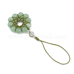 Cat Eye Flower Pendant Decorations&nbsp;HJEW-TA00419-04