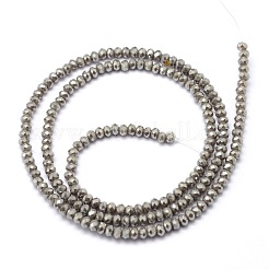 Faceted Rondelle Full Rainbow Plated Electroplate Glass Beads Strands&nbsp;X-EGLA-M004-2mm-A04