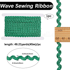 3 Rolls Polyester Wavy Fringe Trim Ribbon&nbsp;OCOR-GF0004-46B
