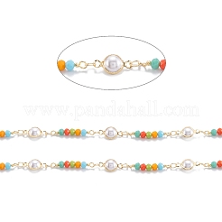 3.28 Feet Handmade Brass Beaded Chains&nbsp;X-CHC-M021-16LG