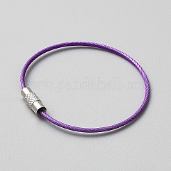 Carbon Steel with PVC Wire Cord&nbsp;AJEW-WH0314-897H