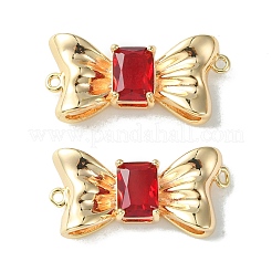 Brass Pave Cubic Zirconia Connector Charms&nbsp;KK-L208-01G-01
