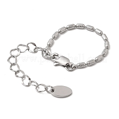 Brass Column Link Chain Bracelet Making&nbsp;AJEW-B189-01P
