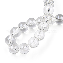 Transparent Electroplate Glass Beads Strands&nbsp;GLAA-T032-T8mm-AA13