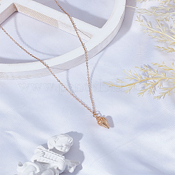 1Pc Alloy Shell Shaped Pendant Necklaces for Women&nbsp;NJEW-LP0002-91