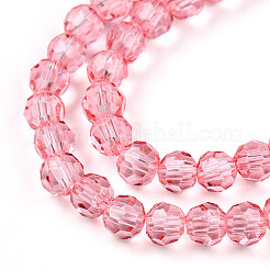 Baking Paint Transparent Glass Beads Strands&nbsp;DGLA-A035-T4mm-D01