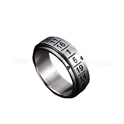 304 Stainless Steel Rotatable Finger Rings for Men&nbsp;WGBD171-02