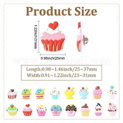 16Pcs PVC Ice Cream Lapel Pin Backs for Backpack Clothes&nbsp;JEWB-CJC0022-014A