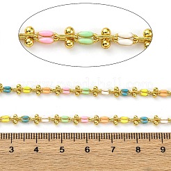 Brass Enamel Link Chains&nbsp;CHC-L050-07G-10