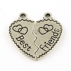 Tibetan Style Alloy Split Pendants&nbsp;TIBE-Q050-201AS-LF