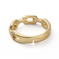 Adjustable Brass Finger Rings&nbsp;RJEW-G096-27G