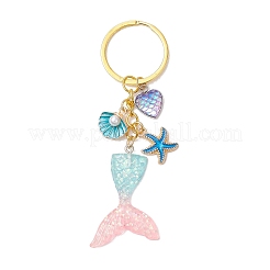 Resin & Alloy Enamel Pendant Keychain&nbsp;KEYC-JKC01125