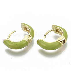 Brass Huggie Hoop Earrings&nbsp;EJEW-S209-01C