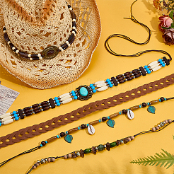 4Pcs 4 Styles Imitation Leather Hat Bands&nbsp;DIY-PH0035-93