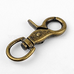 Tibetan Style Alloy Lobster Swivel Clasps&nbsp;X-PALLOY-D349-AB