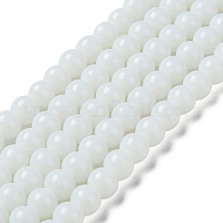 Opaque Solid Color Glass Round Beads Strands&nbsp;GLAA-F032-8mm-01