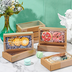 Foldable Paper Drawer Boxes with Clear Plastic Cover&nbsp;CON-WH0095-68A-01
