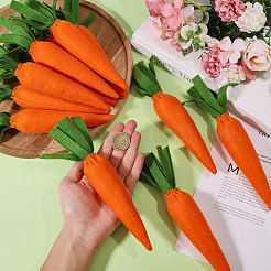 Easter Theme Imitation Carrot Non-woven Fabrics & Polyester Decoration&nbsp;DJEW-WH0015-201