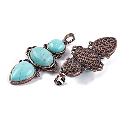 Synthetic Turquoise Pendants&nbsp;G-Q158-04-04