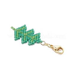 Handmade Glass Seed Beaded Pendant Decorations&nbsp;HJEW-MZ00358-03