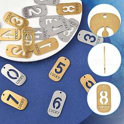 10Pcs 10 Styles 304 Stainless Steel Pendants&nbsp;STAS-FS0002-17P