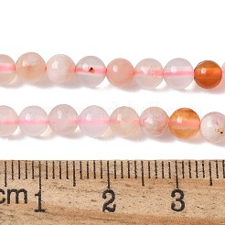 Natural Cherry Blossom Agate Beads Strands&nbsp;X-G-B130-4mm-02