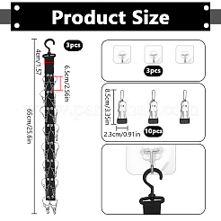 3Pcs Nylon & Plastic & 201 Stainless Steel Hat Organizer Racks for Baseball Caps&nbsp;AJEW-WR0004-09