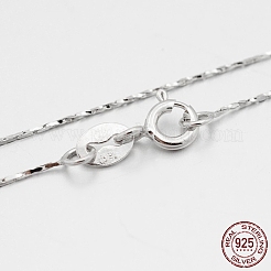 Anti-Tarnish Rhodium Plated 925 Sterling Silver Boston Link Chain Necklaces&nbsp;STER-M086-17B