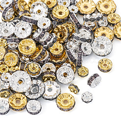 120Pcs Brass Rhinestone Spacer Beads&nbsp;RB-TA0001-36A