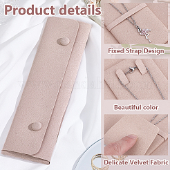 Velvet Necklace Storage Bags&nbsp;ABAG-WH0046-26