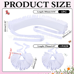 Detachable Polyester Faux Ruffle Collar for Women&nbsp;AJEW-WH0481-526B