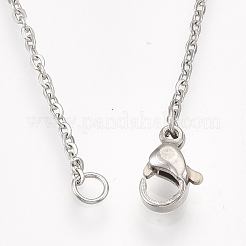 Non-Tarnish 201 Stainless Steel Pendant Necklaces&nbsp;NJEW-T009-JN064-1-45