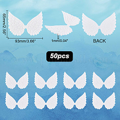 AHADEMAKER 50Pcs Cloth Embossed Wing Ornament Accessories&nbsp;FIND-GA0002-55
