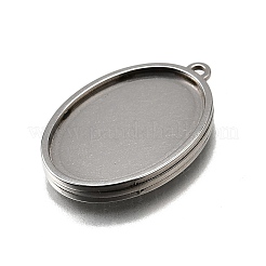 304 Stainless Steel Pendant Cabochon Settings&nbsp;STAS-S181-02P-C