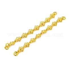 Brass Heart Flower Links Connector Charms&nbsp;KK-G502-14G