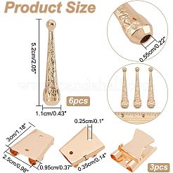 3Pcs Iron Bolo Tie Slide Clasps&nbsp;FIND-ANB0003-18LG