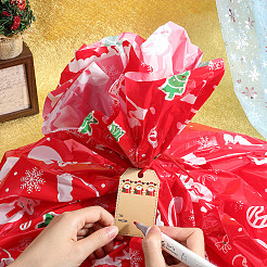 Christmas 3Pcs Rectangle Plastic Gift Storage Bags&nbsp;ABAG-WH20010-08B