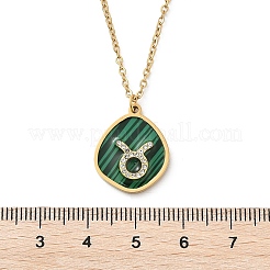 304 Stainless Steel Micro Pave Cubic Zirconia constellation Pendant Necklaces&nbsp;NJEW-R021-01G-02