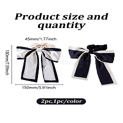 2Pcs 2 Colors Satin Hair Ties&nbsp;OHAR-LP0003-002