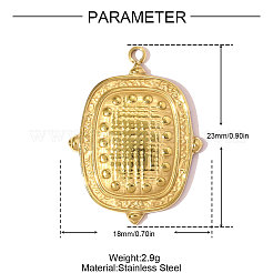 304 Stainless Steel Pendants&nbsp;STAS-OY007-45G